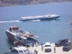 Das Hoovercraft Boot "Flying Dolphin", welches in 45 Minuten nach Korfu fährt