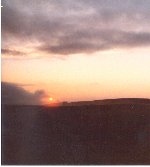 Solnedgang ved Nordkap den 18. august